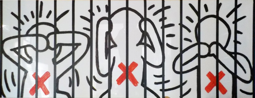 an image inspired by a Keith Haring painting