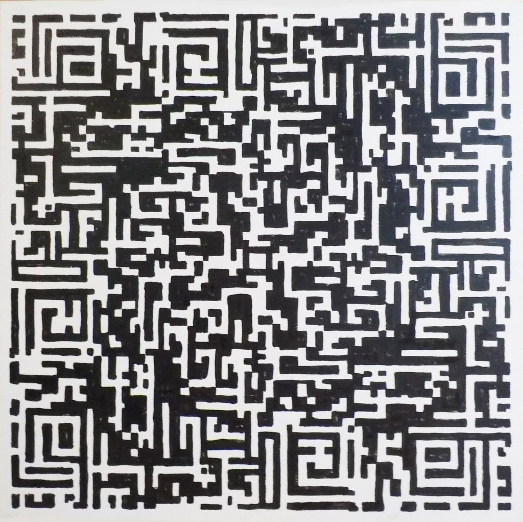 An image that can also be seen as an object of meditation, depicting a labyrinth inspired by a Borges poem